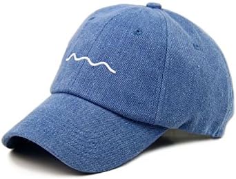 GKRY Baseball Cap Snapback Trucker Hat Baseball Cap water ripple and versatile sports breathable casual, light Denim blue
