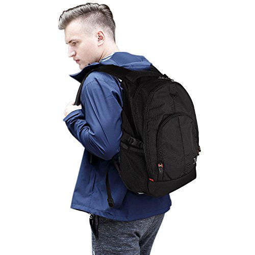 XY Life Laptop Rucks  cke Daypack Schulrucksack Backpack Multifunktion Leichter  f  r Herren M  nner Schul Outdoor Wandern Reisen  30L 15 Zoll  Schwar