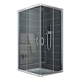 Cabina ducha angular Rectangular 70x90 CM compuesta de 2 hojas fijas y 2 puertas correderas