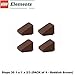 Produktbild Lego Parts: Slope 30° 1 x 1 x 2/3 (PACK of 4 - Reddish Brown)