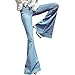 Produktbild JYJM Damen Weite Jeanshose Frauen täglich hoch taillierte weites Bein Retro Denim Jeans Hose Freizeithose Skinny Jeans Fitness Hosen Stretch dünne Hosen f Länge Jeans Bootcut Flared Jeans