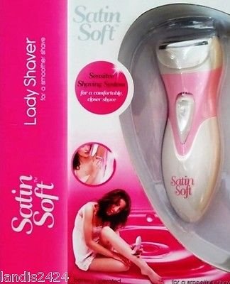 Satin Soft Lady Shaver - For a Smoother Shave - Sensitive Shaving System - Wet and Dry - with Protective Cap and Cleaning Brush