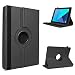 Produktbild UC-Express Tablet Schutzhülle für Samsung Galaxy Tab E 9.6 Hülle Tasche Kunstleder Standfunktion 360° Drehbar Universal Cover Case, Farben:Schwarz