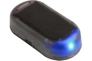 LUXYLEI Alarme de Voiture simulée d'énergie Solaire de Voiture lumière LED Avertissement sans Fil Chargeur USB antivol LED lumière Clignotante Fausse Lampe