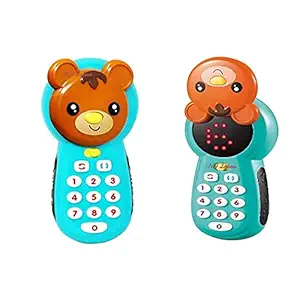 NH Laheri Electronic Toy Phone Kids Mobile Phone Cellphone Educational Learning Toys Entertainment for Kid Phone Toy Mobile for Kids 3+ Years Face Rotation LED Screen Mobile (Phone with LED Screen)