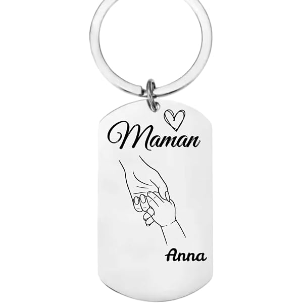 Porte-clés Personnalisé Pour Femme – Cadeau Romantique Avec Gravure “Je T’aime” – Idée Cadeau Anniversaire, Fête Des Mères, Noël - 3