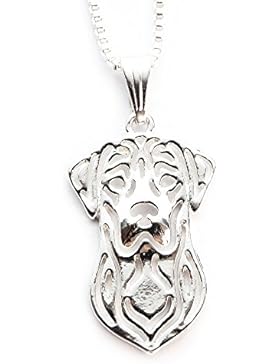 Versilbert Little Labrador Dog Puppy Anhänger Halskette 45,7cm (in Organza Tasche)...