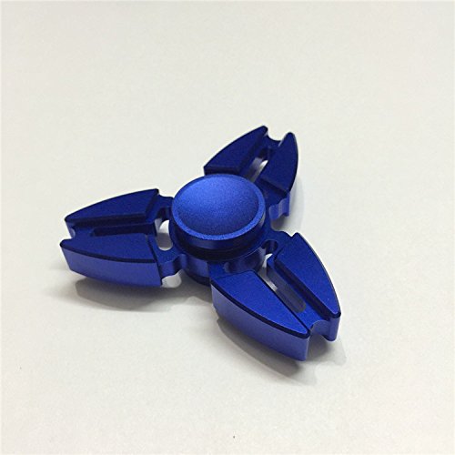 K&C Fidget Spinner, Vafru Tri Fidget Hand Spinner Triangle Torqbar Brass Puzzle Finger Toy EDC Focus Fidget Spinner ADHD Austim Educational Toy Blue