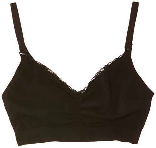Carriwell Bio Clips CW320 100 S Breast-Feeding Bra, Black, X-Large