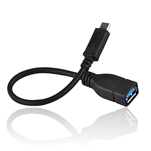 USB Type C Otg Kabel,IVSO® Type C to Type A (USB-C to USB-A) Kabel für Microsoft Lumia 950 / Lumia 950 XL,Google Pixel C/Nexus 6P,Nexus 5X,Apple MacBook Retina Notebook 2015,Oneplus 2 and Other Type-C Supported Devices,Schwarz