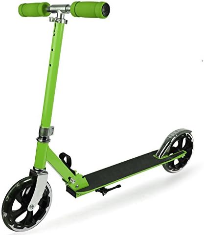 Egotrade Adult Kick Scooter Easy-Folding City Scooter Big Wheels With Rear Mudguard for Teens/Adult (Green)