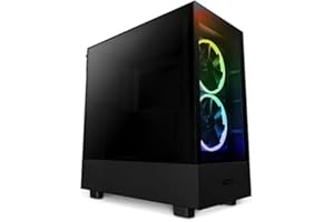 Nzxt H5 Elite - CC-H51EB-01 - Caja PC Gaming Semitorre Premium ATX - Doble Panel de Cristal Templado - Panel Frontal E/S Puer