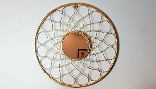 Metal Round 3D Frame Wall Mirror - Simply Roka