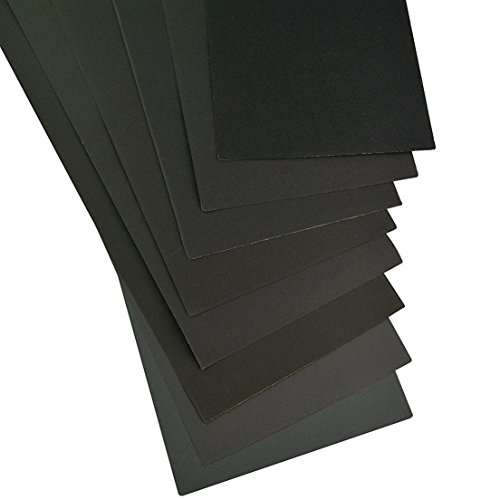 SUMERSHA 400-3000 Grit Schleifpapier Sortiment für Automobil-Schleifen Holzmöbel Veredelung, Drehen Fertigung Holz 9 x 3,6 Zoll 18 Stück - 3
