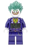 Perfektes Geschenk fur Kinder LEGO Batman 9009341 Joker Kinder-Wecker mit Minifigur , violett/grün , Kunststoff , 24 cm hoch , LCD-Display , Junge/ Mädchen , offiziell