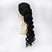 80cm Long Spiral Curly Black Lolita Fashion Party Stylish Cosplay Wig + Wig Cap