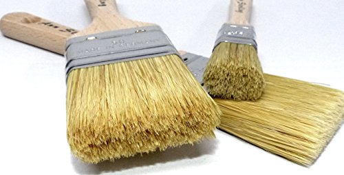 3tlg. Pinselset für Kreidefarbe von Ann Sterling in Profi Qualität 3 Stück Flachpinsel für Shabby Chic Farbe - 2