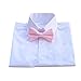 Homgaty Children Kids Satin Bowtie Necktie Double Layer Bow Tie Adjustable (Pink)