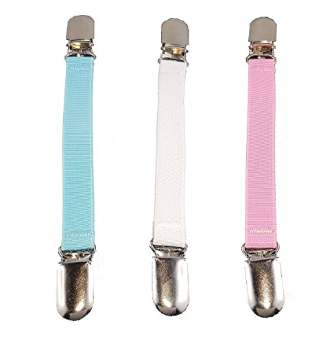 Preisvergleich Produktbild Bettdeckenhalter / Bettdeckenclips für Babybettdecke (5 Stück) (weiß)