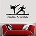 Produktbild YANCONG wandtattoo kinderzimmer Kampfkunst Silhouette wandtattoo kinderzimmer Bushido Boxer Sport Aufkleber Kunst PVC Karate Kunst Malerei PVC Dekor Abziehbilder 41X70Cm