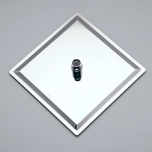 Aothpher Verchromt，Edelstahl Wand Einbau Duschkopf Regenbrause Regendusche Duschsystem mit 40cm Messing Duscharm，20X20cm Ultradünner quadratischer Edelstahl 304 Duschkopf und 150cm Edelstahl Brauseschlauch - 5