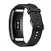 Produktbild Happysdh Armband kompatibel mit Samsung Gear Fit2 Pro, Smartwatch Zubehör Silikon Ersatzarmband Armbänder Smartwatch für Männer Frauen (Schwarz)