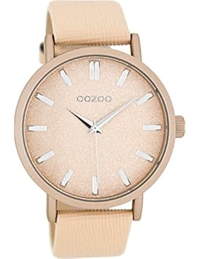 Oozoo Damenuhr mit Lederband 42 MM Apricot/Apricot C8331