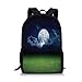 Produktbild gthytjhv Mystic House Decor,Grass Field Sports Stadium Under Cloudy Night Sky with Moon Lunar Mystic,Green Navy Boy Girl School Backpack Mens Womens Sports Bag