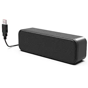 LIELONGREN [Newer] USB Computer Speaker for Desktop, Laptop Speaker, PC Speaker, Small Computer Soundbar with Hi-Quality Sound, Loud Volume, Rich Bass, Volume Control