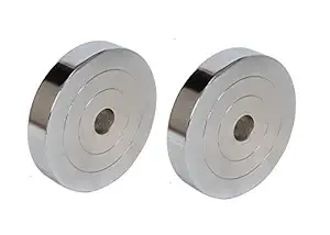 BODY MAXX Spare Steel Weight Plates Perfect Home Gym 10 KG , Silver (GA-21)