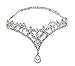 FOONEE Rhinestone Wedding Bridal Heart Crowns Tiaras Headpiece for Pageant Quinceaneras (Silver)