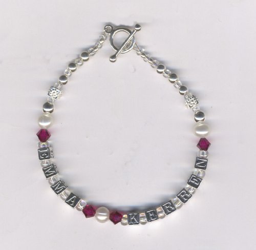 Sterling Silver and Crystal Traditional Mothers Bracelet