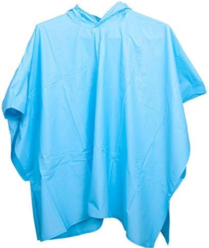 Poncho Free Size Children Light Weight Waterproof Hoody Raincoat Hiking Camping Rain Coat [ Blue ]