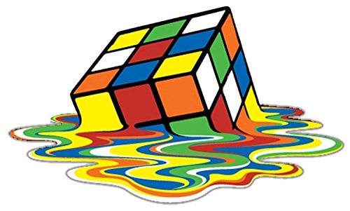 Preisvergleich Produktbild Schmelzender Zauberwürfel Aufkleber für Skateboard / Scooter Phone Gitarre Notebook-Tasche