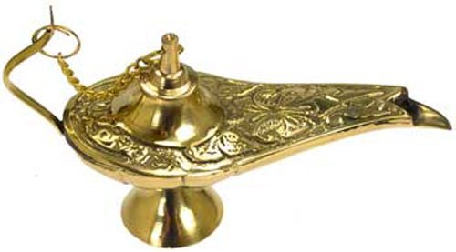 Messing Aladdin Genie-Lampen: Räuchergefäße (4-Zoll-)