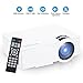 Price comparison product image Joyhero Mini Projector, 2500 Lumens Portable E08 LED Home Projector Support 800 x 480 Pixels 1080P HD for Home Cinema Theater Entertainment PS4,Xbox HDMI/TF Card Slot/USB/VGA (White)
