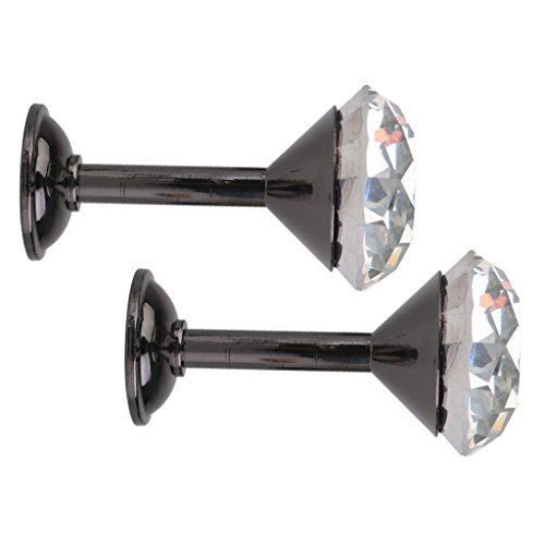 Faux Diamant Vorhang Vorhang tiebacks Tür Tassel Haken 2 Stk. (Schwarz) - 7