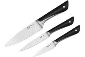 ‎TEFAL TEFAL K267S3 Jamie Oliver 3-częściowy zestaw noży | nóż szefa kuchni | nóż uniwersalny | wysoka wydajność cięcia | niepowtarzalny design | wytrzymałe ostrza | stal nierdzewna/czarna