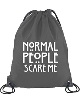Shirtstreet24, AHS - Normal People Scare Me, Turnbeutel Rucksack Sport Beutel