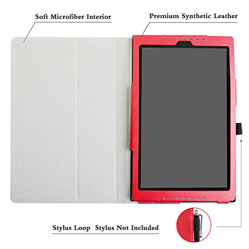Medion Lifetab X10302/X10301 hülle,Mama Mouth Folding Ständer Hülle Case mit Standfunktion für 10.1″ Medion Lifetab X10302/X10301 Android Tablet PC,Rot - 4
