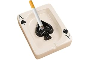KNBG Posacenere in ceramica creativa fai da te portatile moderno posacenere poker all'aperto da interno da tavolo Posacenere per sigari vassoio fumatori Ash decorazione alla moda regalo da fatto a mano