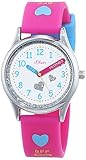 s.Oliver Mädchen Analog Quarz Uhr mit Silikon Armband SO-3501-PQ