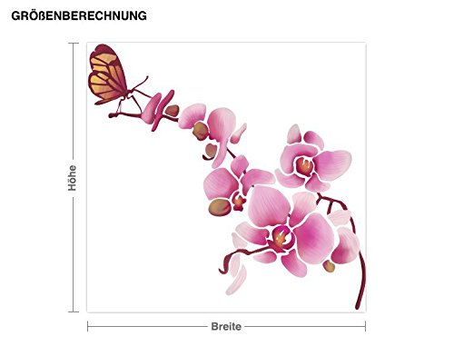 Wandsticker Orchidee mit Schmetterling B x H: 60cm x 57cm von Klebefieber® - 2