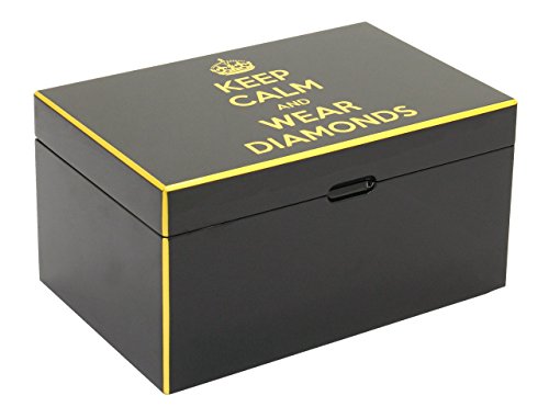 Friedrich|23 Damen-Schmuckkasten KEEP CALM Holz schwarz – 28002-2 - 6