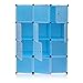 Produktbild KinshopS DIY Kleiderschrank 12 Boxen Schuhschrank Aufbewahrung Garderobenschrank Steckregalsystem 140 * 35 * 105cm, Blau