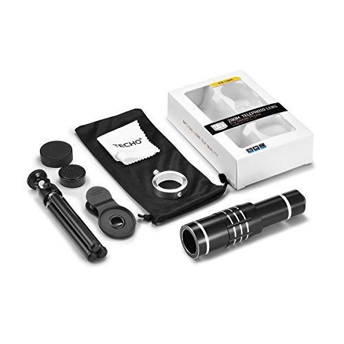 TECHO Universal 18X Teleobjektiv Professionelle Kamera Objektiv Kit fÃ¼r iPhone X 8 7 6S Plus SE, Samsung Galaxy S9 S8 S7 Edge Google & die meisten Smartphones
