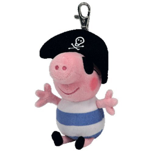 Preisvergleich Produktbild Ty Beanie Peppa Pig Pirat George mit Schlüsselanhänger und -kette