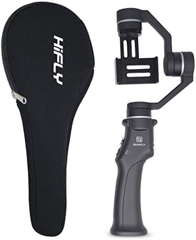 Kingwon Carrying Storage Bag Pouch Neoprene Protection Case for DJI Osmo Mobile 1 2, Smove Mobile Zhiyun Smooth Q 3 Gimbal Handheld Stabilizer Accessories-Black