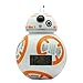 Produktbild BulbBotz Star Wars 2020503 BB-8 Kinder-Wecker mit Hintergrundbeleuchtung , weiß/orange , Kunststoff , 19 cm hoch , LCD-Display , Junge/ Mädchen , offiziell