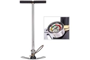 SIKY 3 Stage Hand Pump Stirrup Charging PCP 4500psi Air Gas Filter Gauge 8mm Air Gun Rifle Air rifle Air Gas Folding, UK Stock
